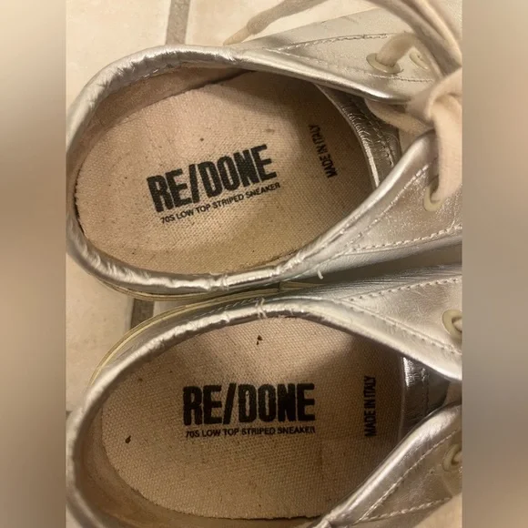 RE/DONE 70’s low stripe sneaker size 38 made in Italy - Picture 3 of 6